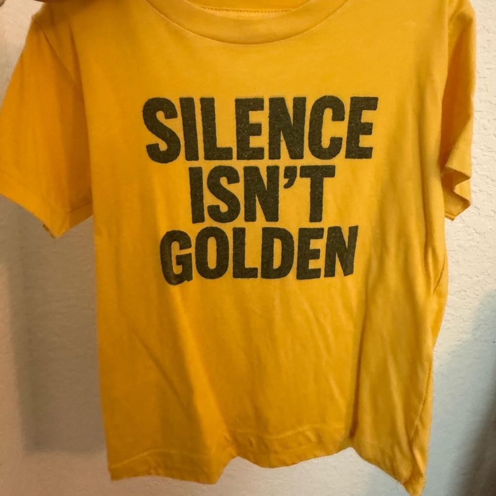 Yellow Kids Graphic Tee - "Silence Isn't Golden"